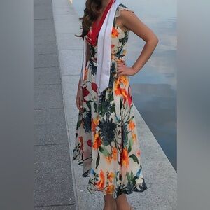 Alice + Olivia Vibrant Floral Top and Skirt Set